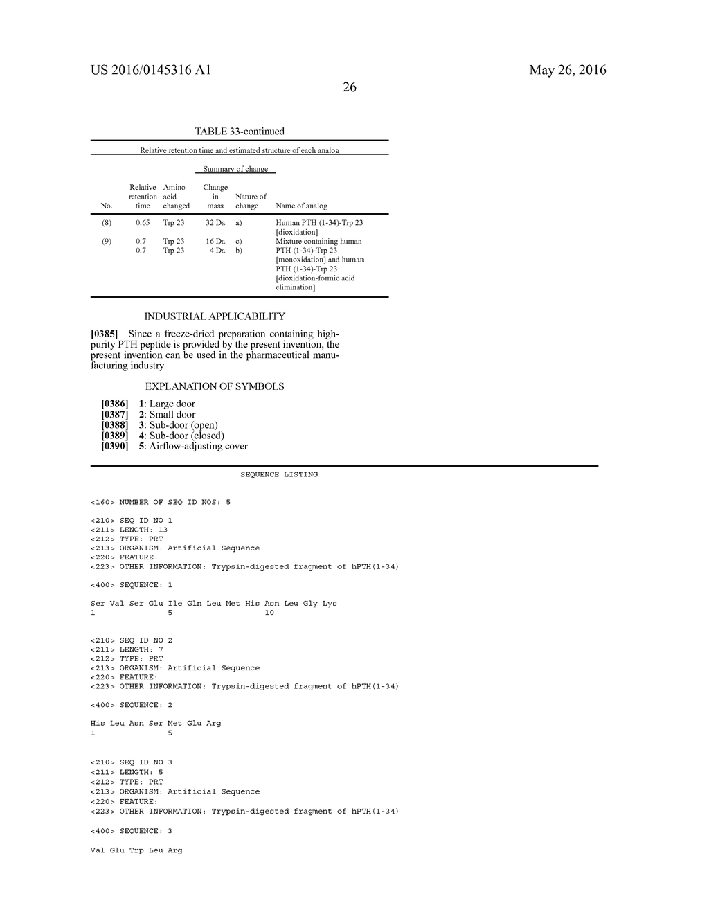 FREEZE-DRIED PREPARATION CONTAINING HIGH-PURITY PTH AND METHOD FOR     PRODUCING SAME - diagram, schematic, and image 43