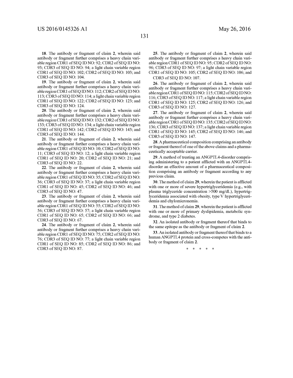 ANGIOPOIETIN-LIKE 4 ANTIBODIES AND METHODS OF USE - diagram, schematic, and image 144