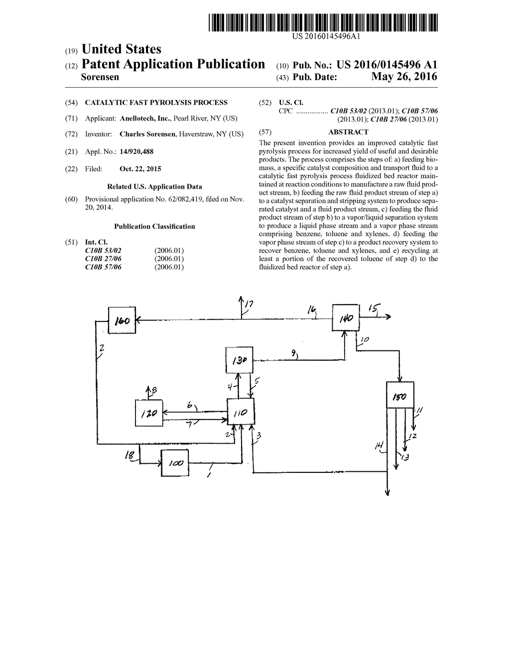 CATALYTIC FAST PYROLYSIS PROCESS - diagram, schematic, and image 01