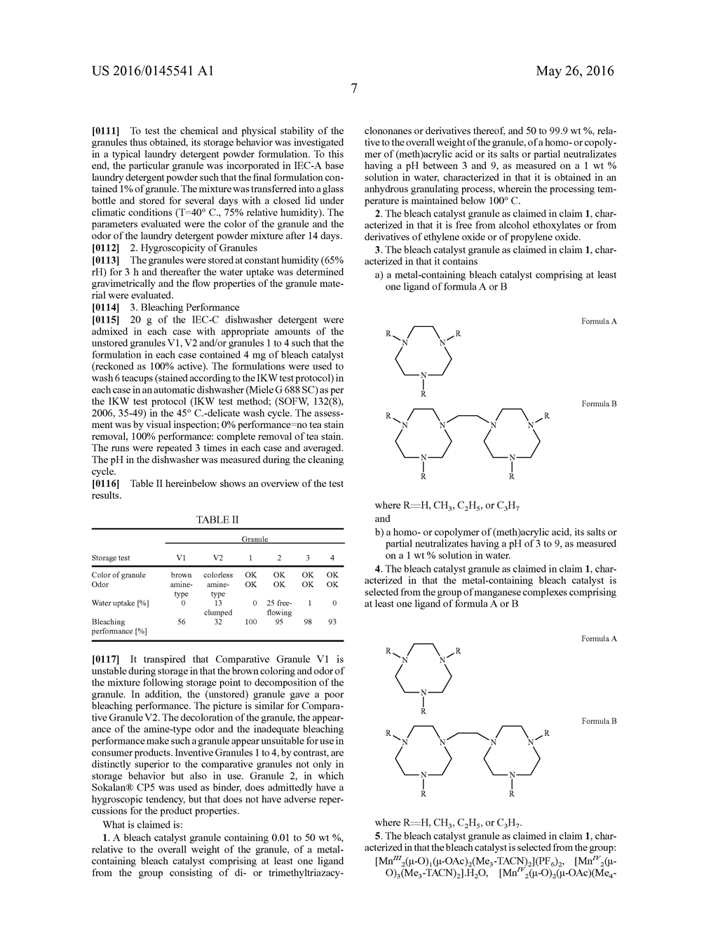 Bleach Catalyst Granules, Use Thereof and Washing Cleaning Agents     Containing the Same - diagram, schematic, and image 08