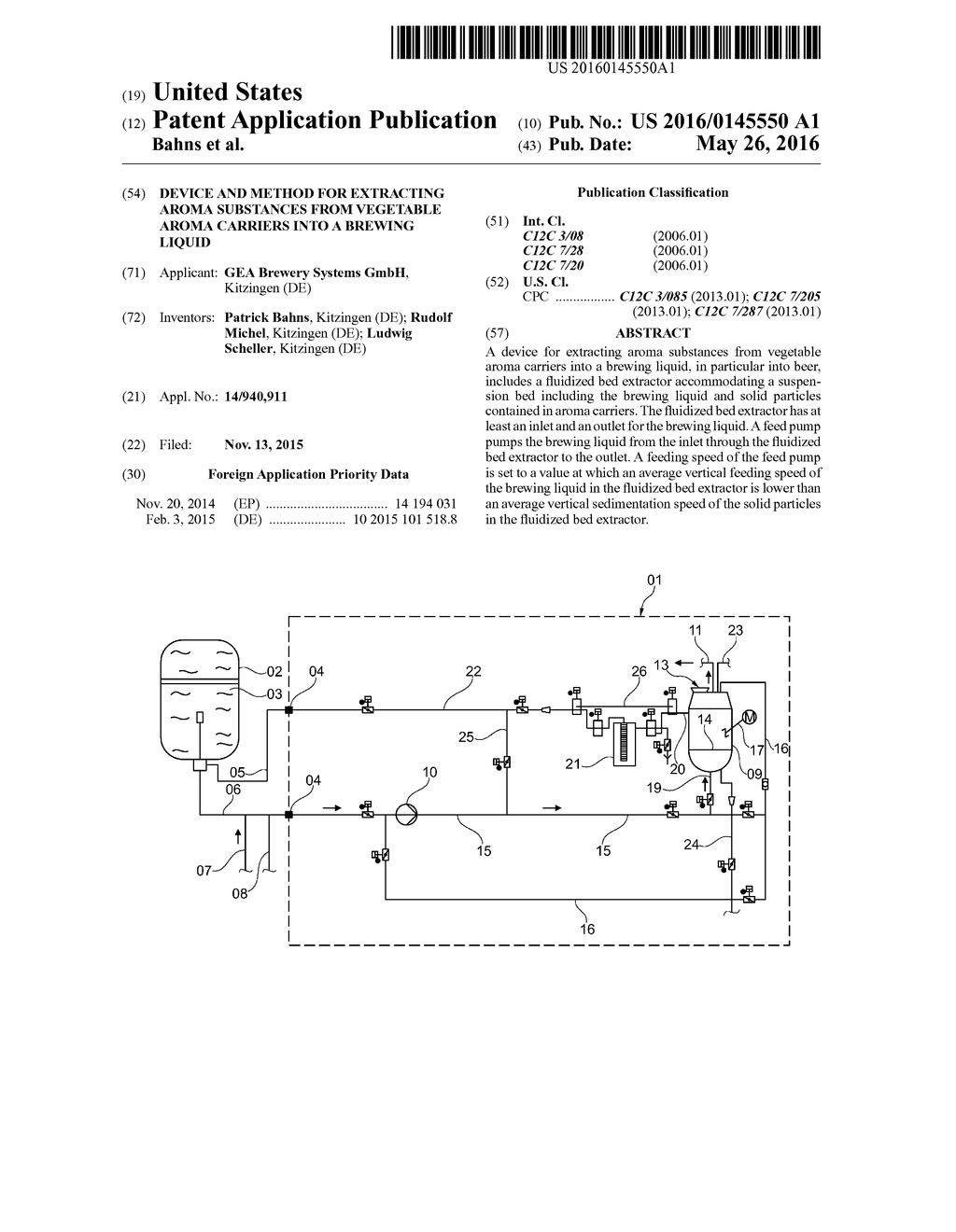 Device And Method For Extracting Aroma Substances From Vegetable Aroma     Carriers Into A Brewing Liquid - diagram, schematic, and image 01