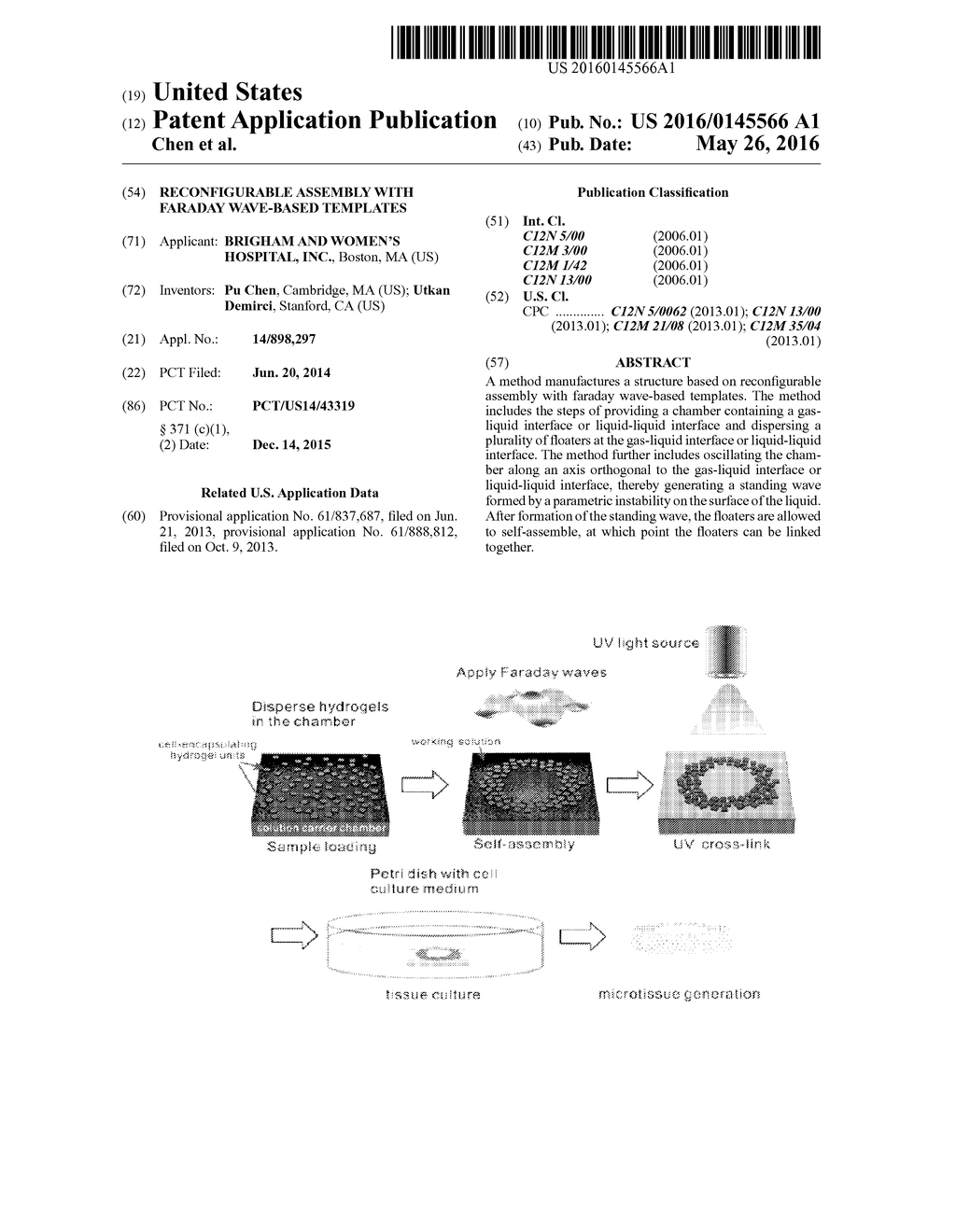 RECONFIGURABLE ASSEMBLY WITH FARADAY WAVE-BASED TEMPLATES - diagram, schematic, and image 01