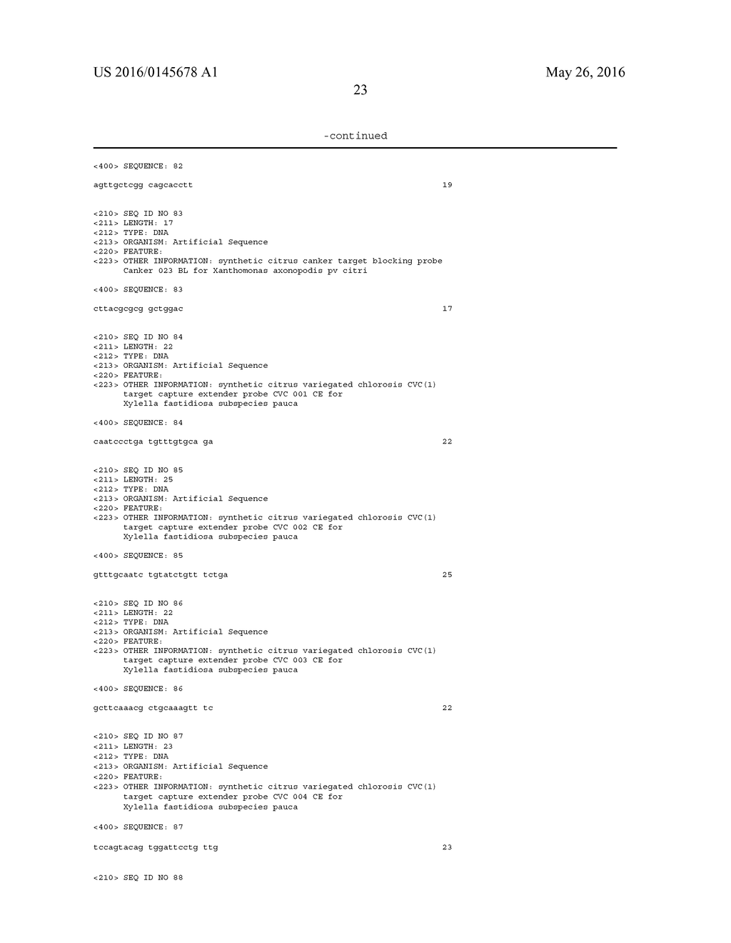 MULTIPLEX ASSAY FOR THE DETECTION OF AT LEAST TWO CITRUS PATHOGENS - diagram, schematic, and image 26