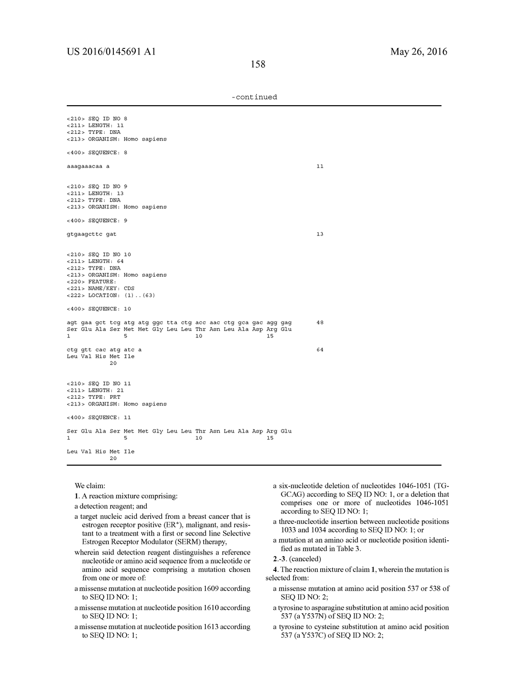 NOVEL ESTROGEN RECEPTOR MUTATIONS AND USES THEREOF - diagram, schematic, and image 165