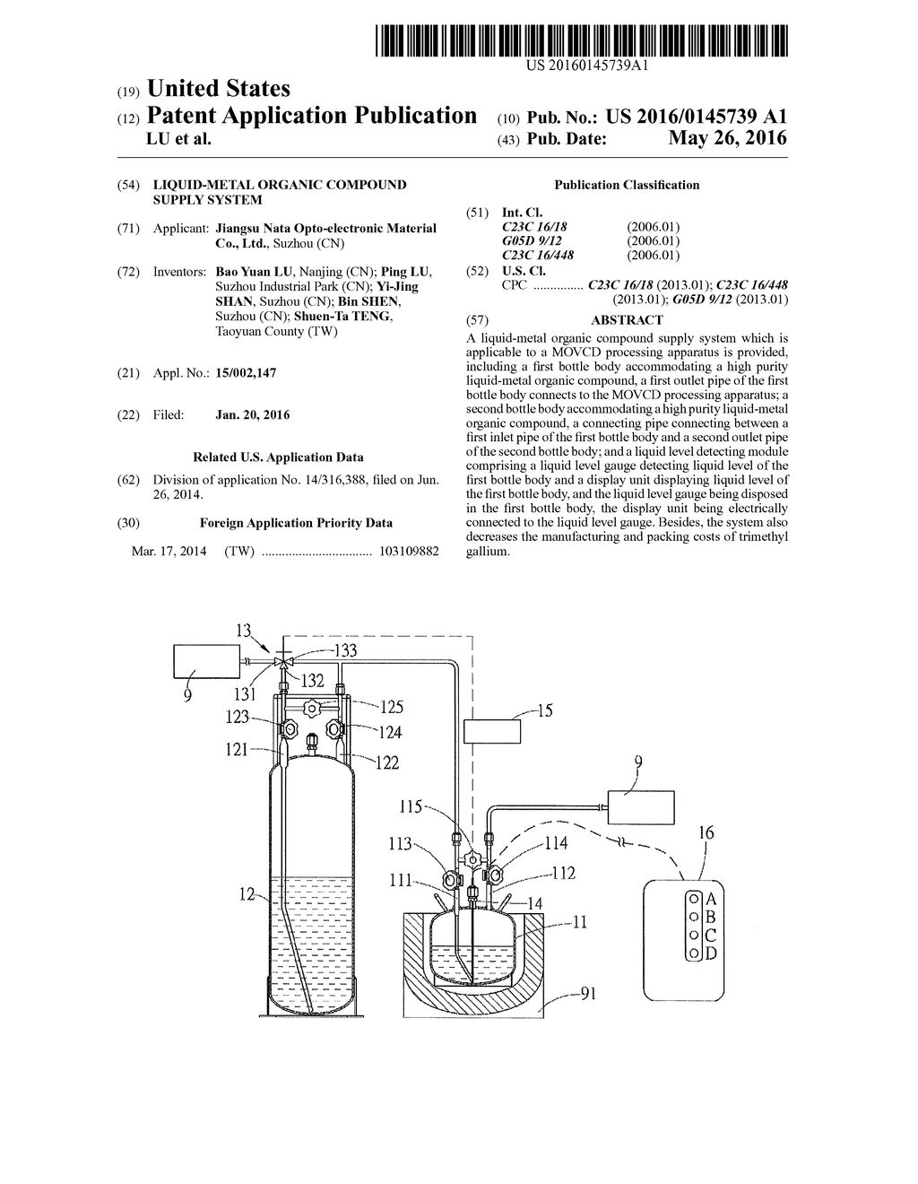 LIQUID-METAL ORGANIC COMPOUND SUPPLY SYSTEM - diagram, schematic, and image 01