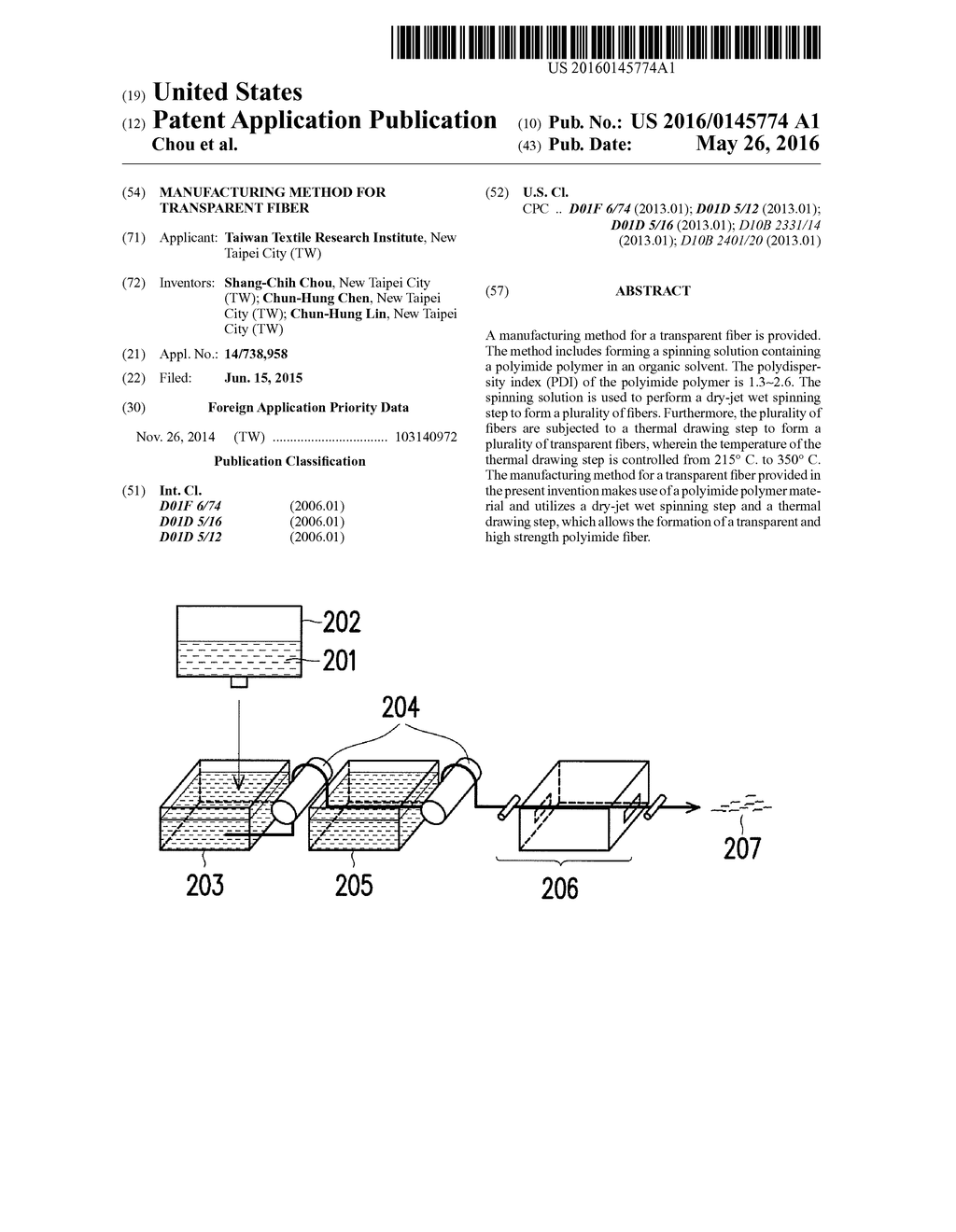 MANUFACTURING METHOD FOR TRANSPARENT FIBER - diagram, schematic, and image 01