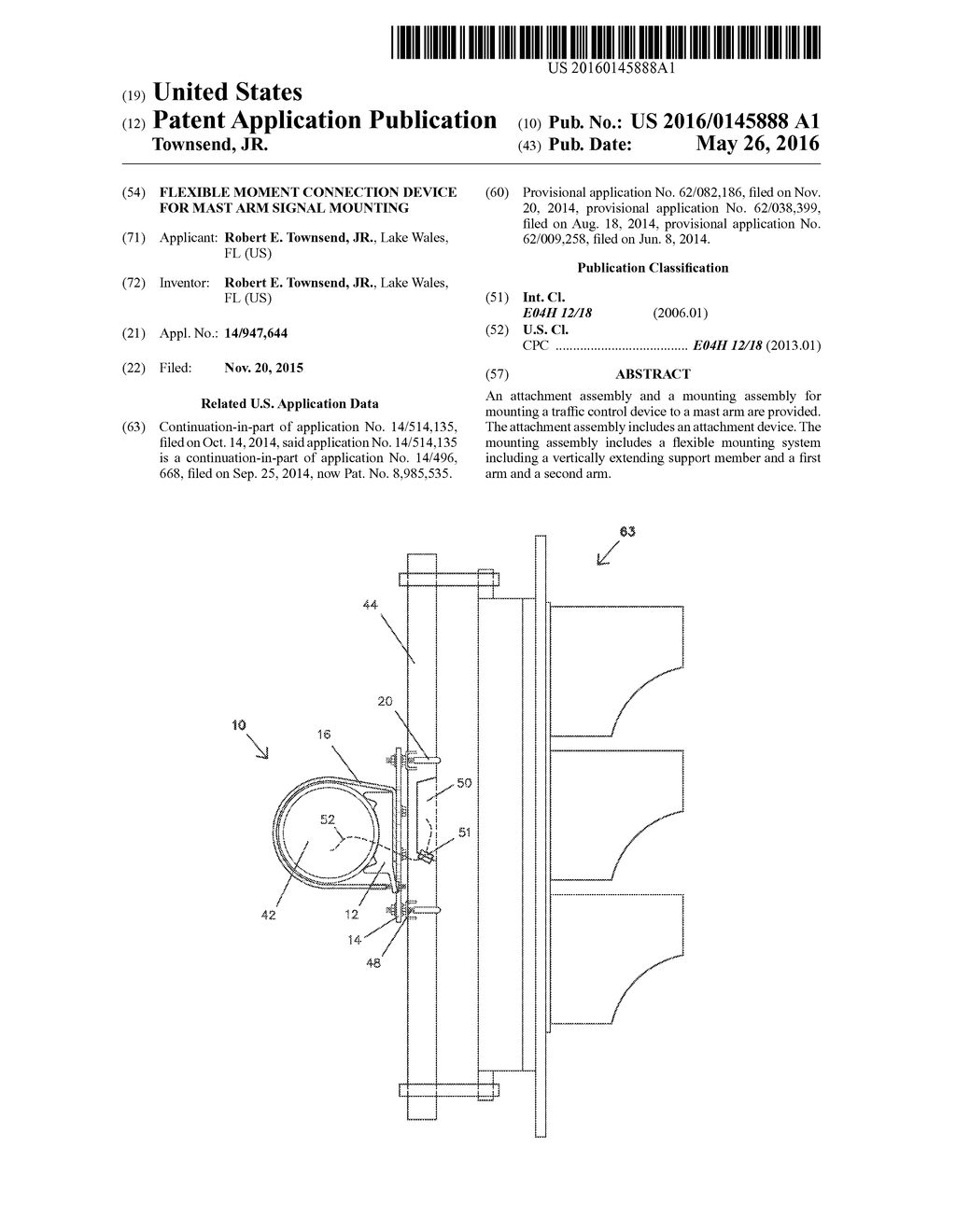 Flexible Moment Connection Device for Mast Arm Signal Mounting - diagram, schematic, and image 01