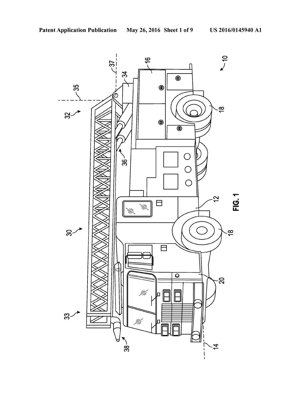 AERIAL LADDER FOR A FIRE APPARATUS - diagram, schematic, and image 02