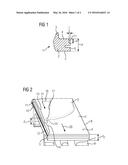 TURBINE BLADE OR VANE HAVING A STEPPED AND BEVELED PLATFORM EDGE diagram and image