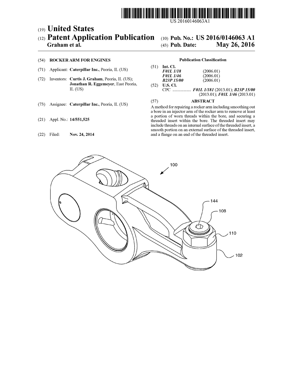 ROCKER ARM FOR ENGINES - diagram, schematic, and image 01