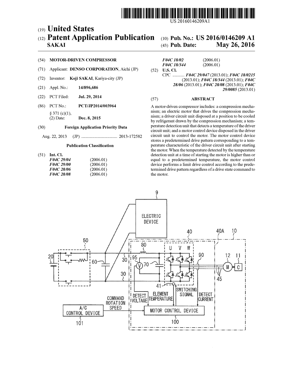 MOTOR-DRIVEN COMPRESSOR - diagram, schematic, and image 01