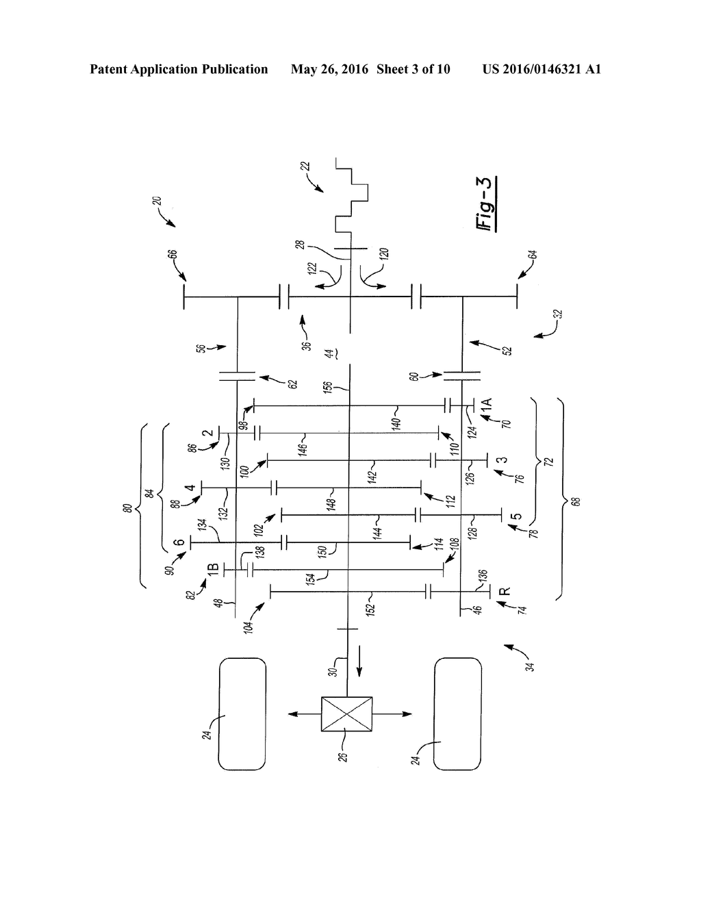 Dual-Clutch Transmission with Multiple First Gears - diagram, schematic, and image 04