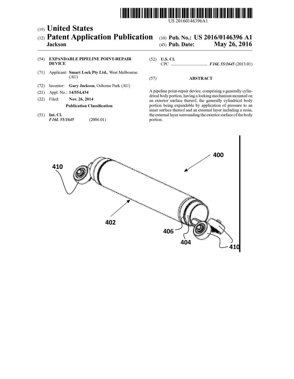 Expandable Pipeline Point-Repair Device - diagram, schematic, and image 01