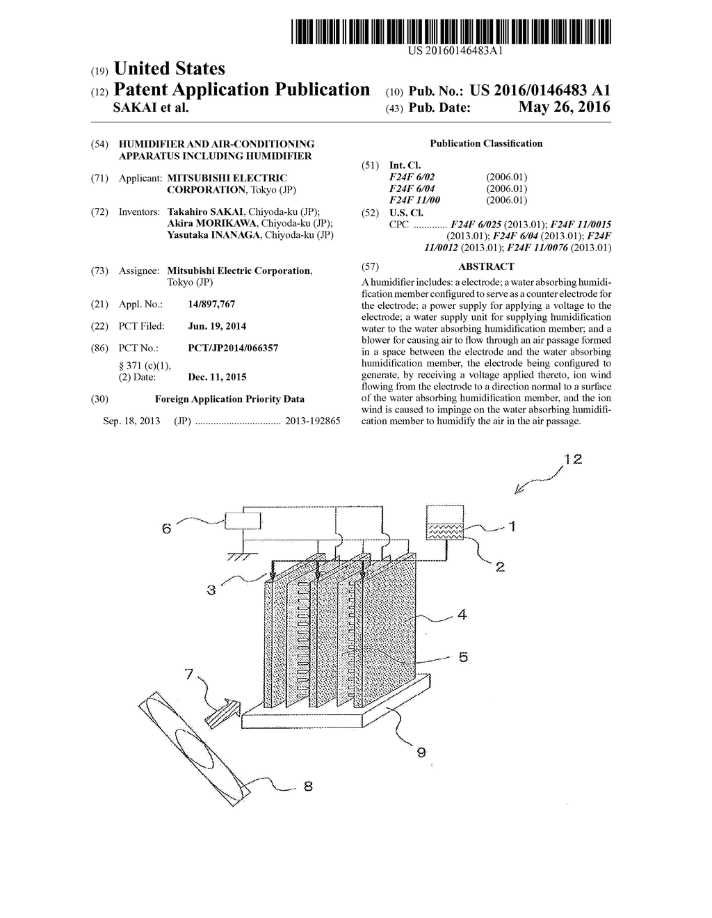 HUMIDIFIER AND AIR-CONDITIONING APPARATUS INCLUDING HUMIDIFIER - diagram, schematic, and image 01