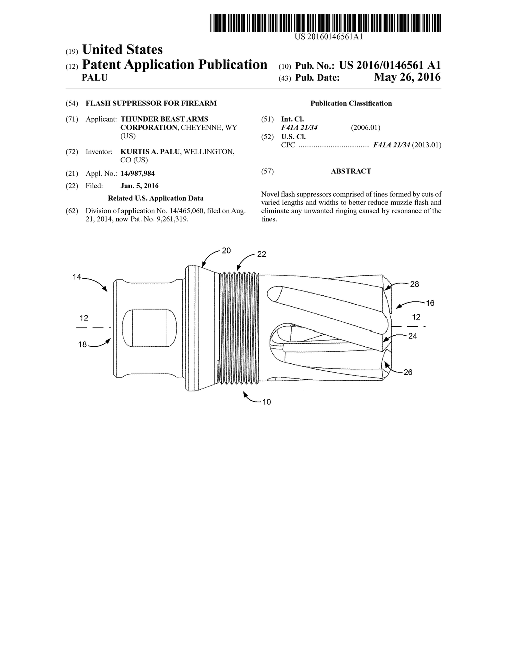 Flash Suppressor for Firearm - diagram, schematic, and image 01