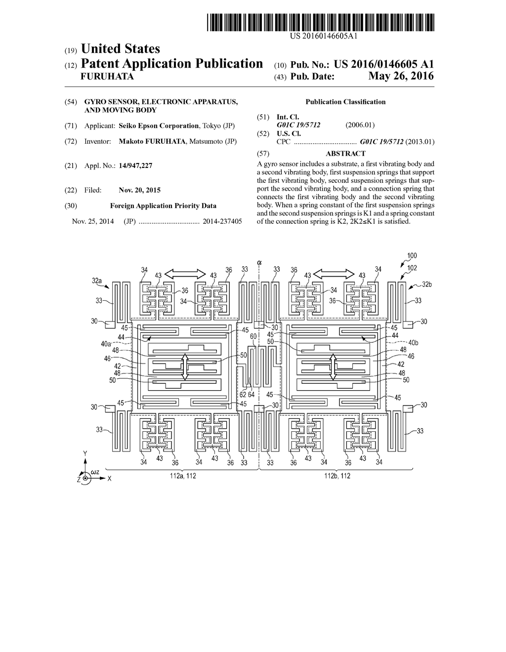 GYRO SENSOR, ELECTRONIC APPARATUS, AND MOVING BODY - diagram, schematic, and image 01