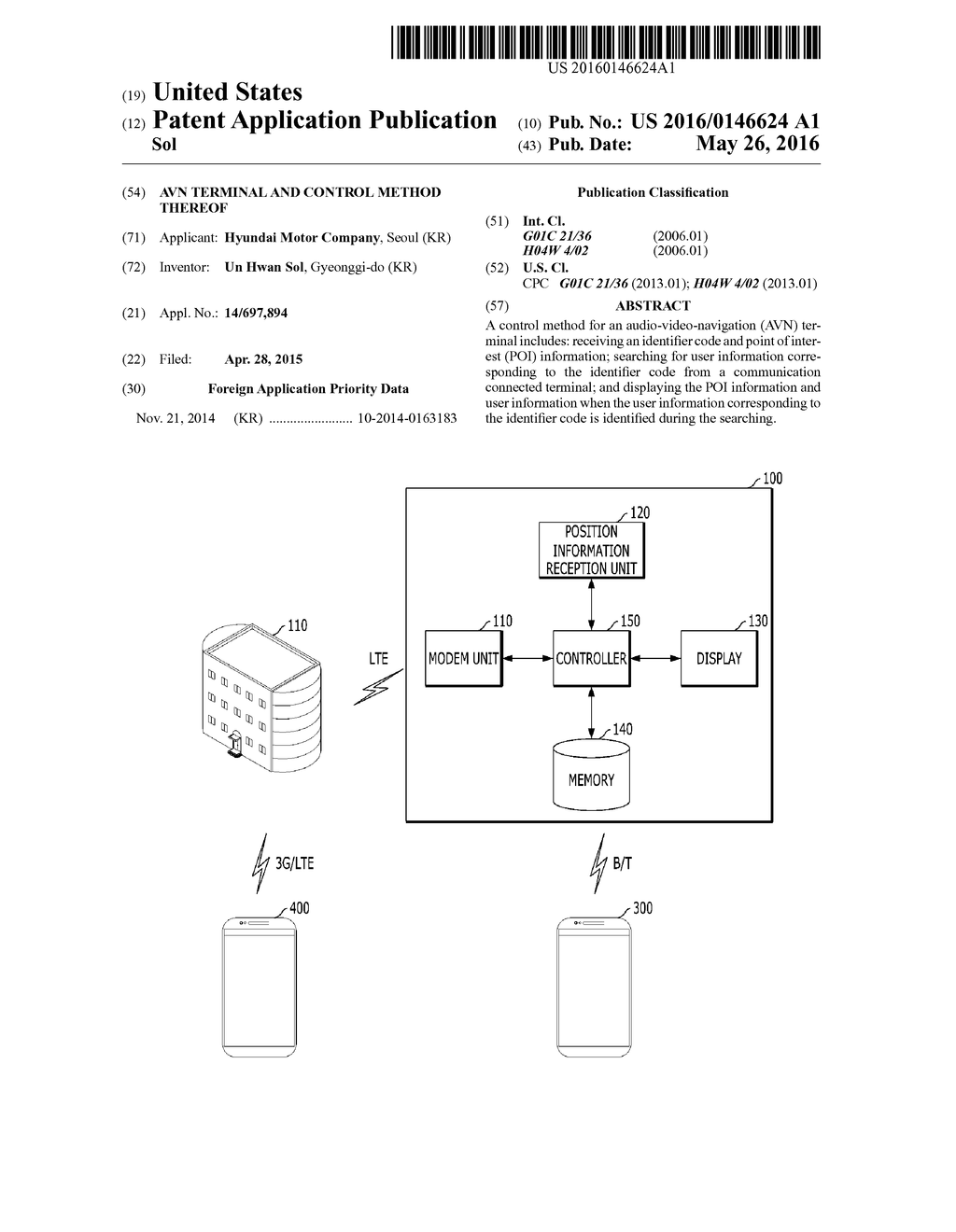 AVN TERMINAL AND CONTROL METHOD THEREOF - diagram, schematic, and image 01