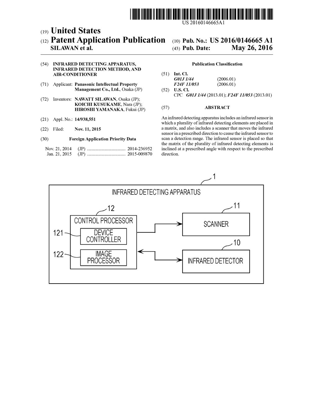 INFRARED DETECTING APPARATUS, INFRARED DETECTION METHOD, AND     AIR-CONDITIONER - diagram, schematic, and image 01