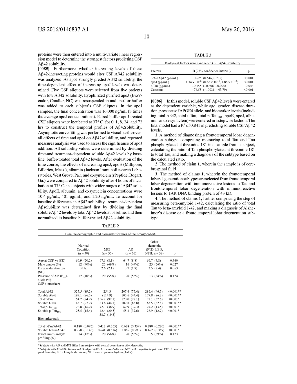 DIAGNOSTIC TESTING IN DEMENTIA AND METHODS RELATED THERETO - diagram, schematic, and image 17