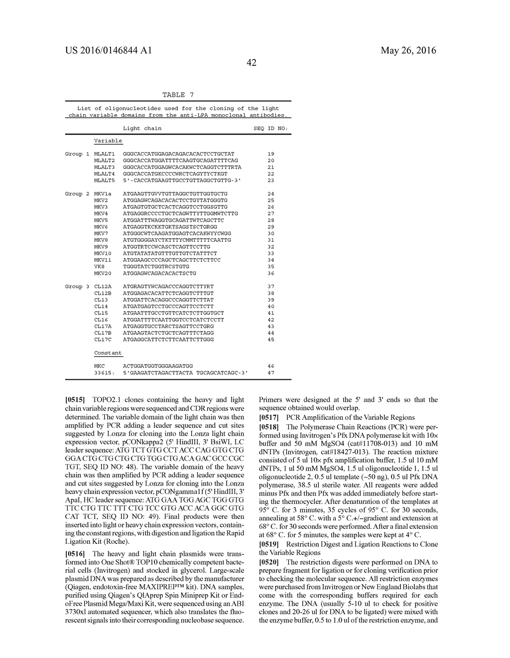 COMPOSITIONS AND METHODS FOR BINDING LYSOPHOSPHATIDIC ACID - diagram, schematic, and image 50