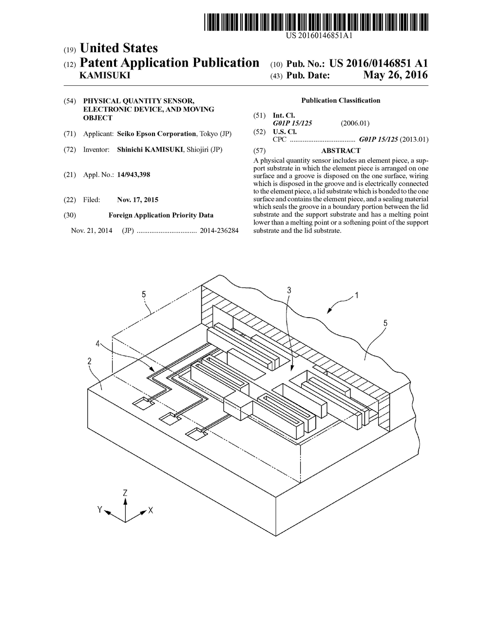 PHYSICAL QUANTITY SENSOR, ELECTRONIC DEVICE, AND MOVING OBJECT - diagram, schematic, and image 01