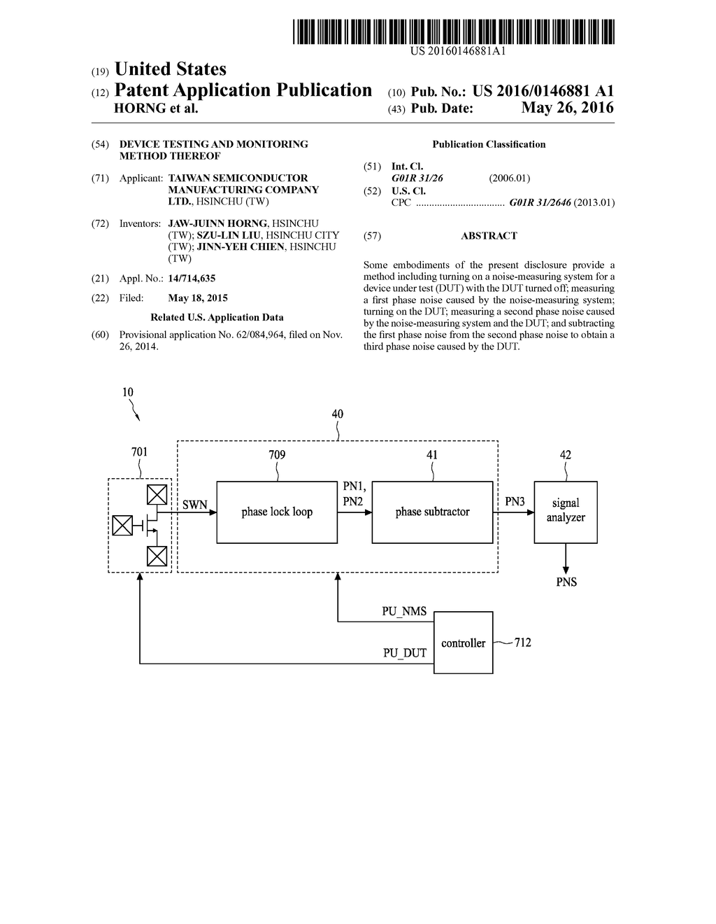 DEVICE TESTING AND MONITORING METHOD THEREOF - diagram, schematic, and image 01