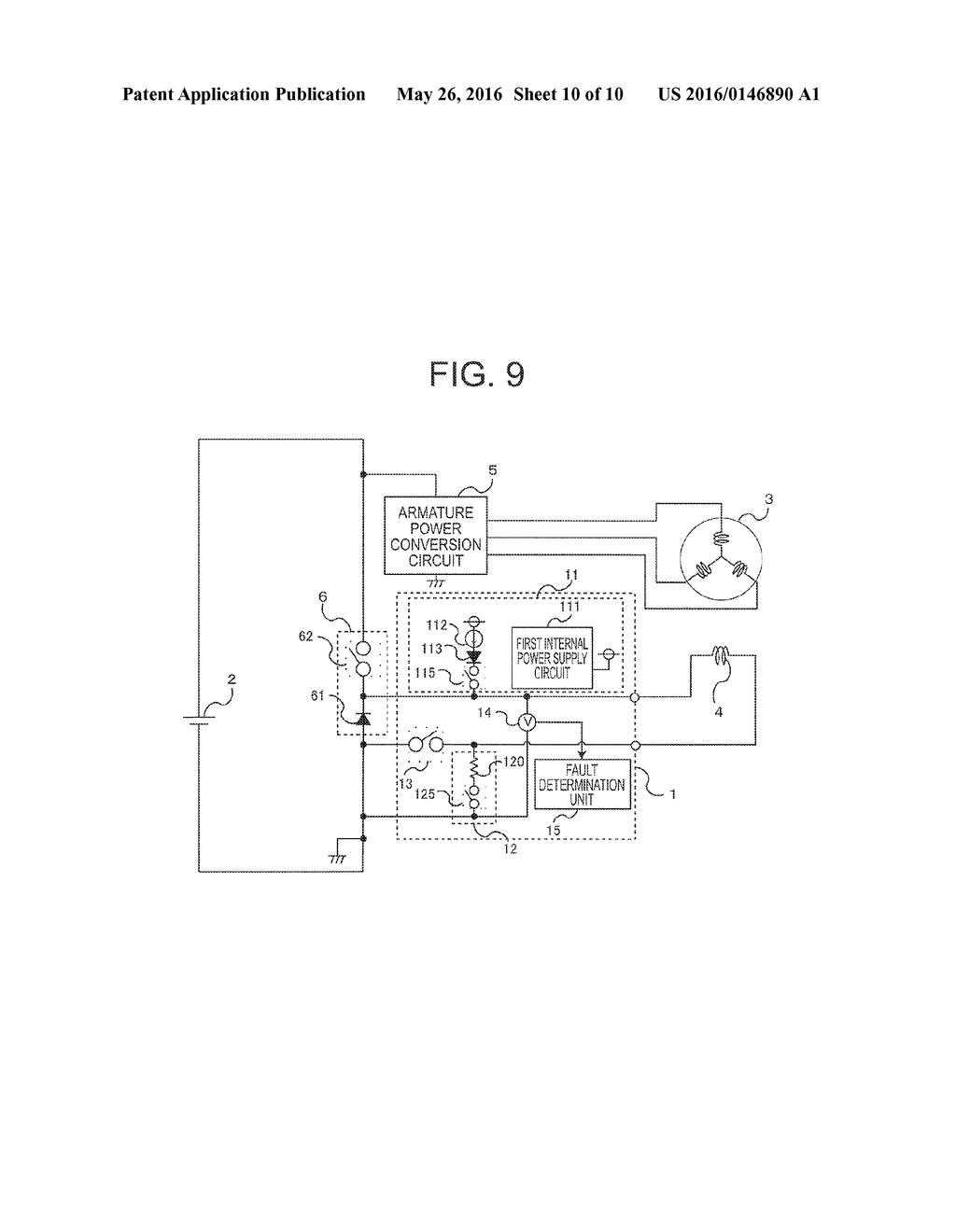 DIAGNOSIS APPARATUS FOR FIELD WINDING TYPE ROTATING ELECTRIC MACHINE AND     DIAGNOSIS METHOD FOR FIELD WINDING TYPE ROTATING ELECTRIC MACHINE - diagram, schematic, and image 11