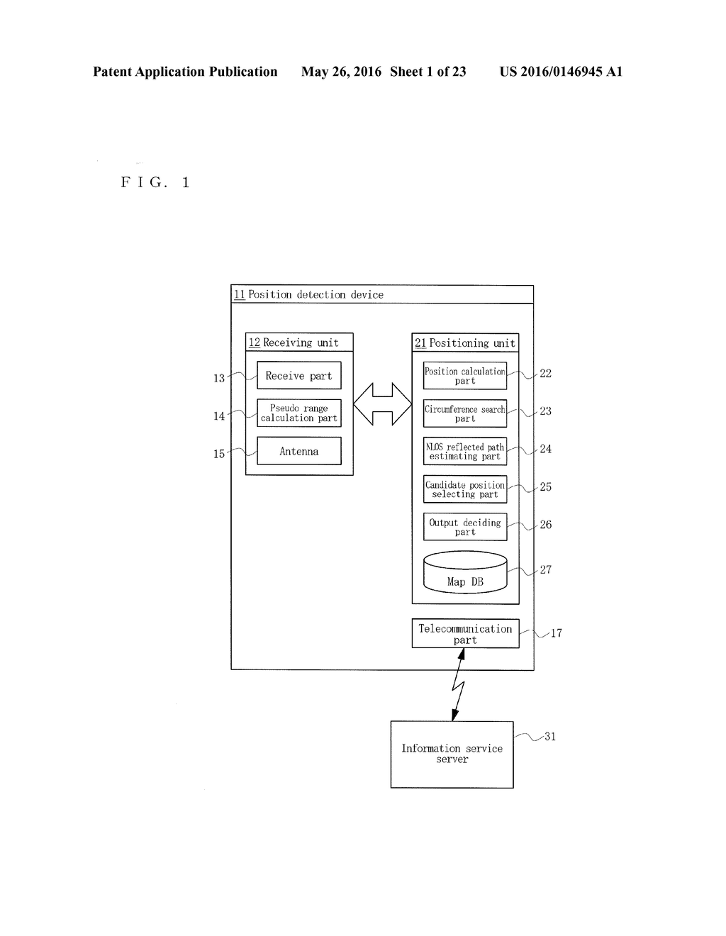 POSITION DETECTION DEVICE, POSITION DETECTION SYSTEM, AND POSITION     DETECTION METHOD - diagram, schematic, and image 02