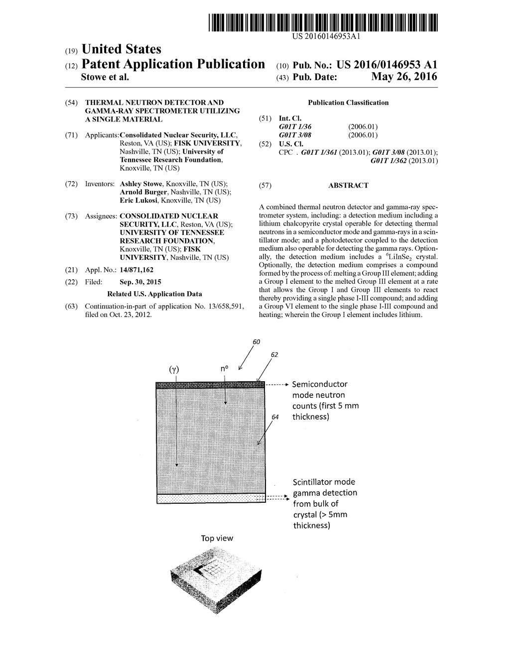 THERMAL NEUTRON DETECTOR AND GAMMA-RAY SPECTROMETER UTILIZING A SINGLE     MATERIAL - diagram, schematic, and image 01