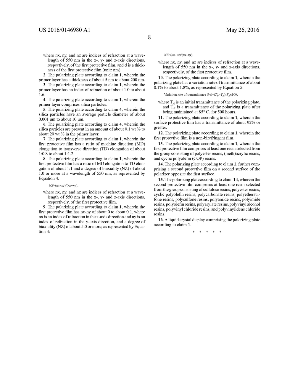 POLARIZING PLATE AND LIQUID CRYSTAL DISPLAY INCLUDING THE SAME - diagram, schematic, and image 13