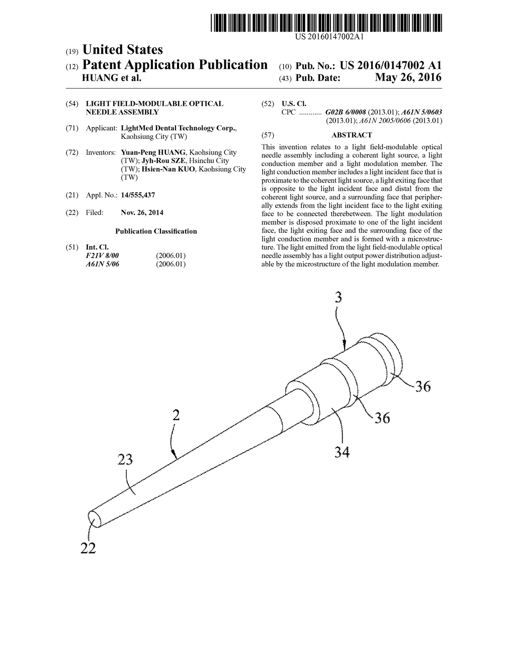 Light Field-Modulable Optical Needle Assembly - diagram, schematic, and image 01