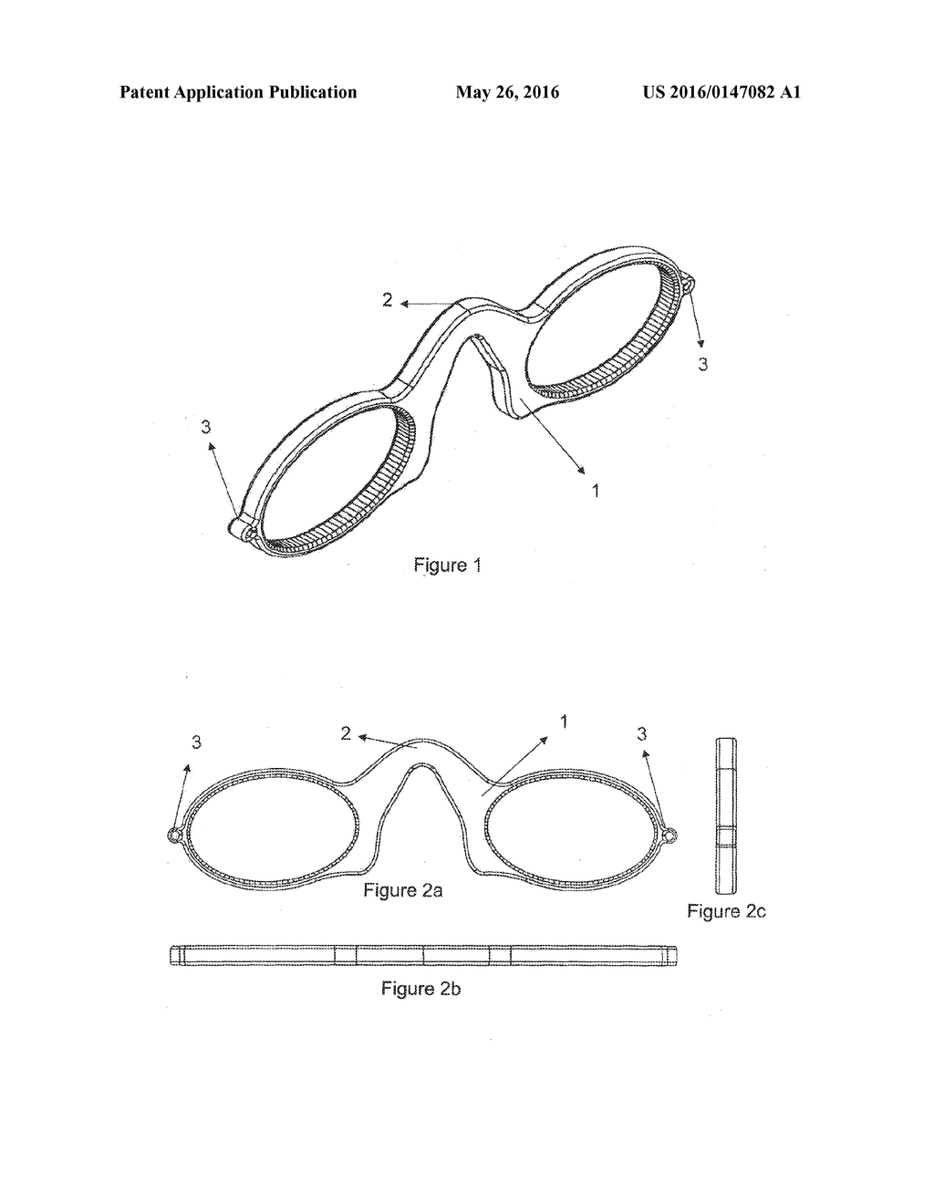 FLEXIBLE, SILICONE EYEGLASS FRAME WITHOUT LEGS - diagram, schematic, and image 02