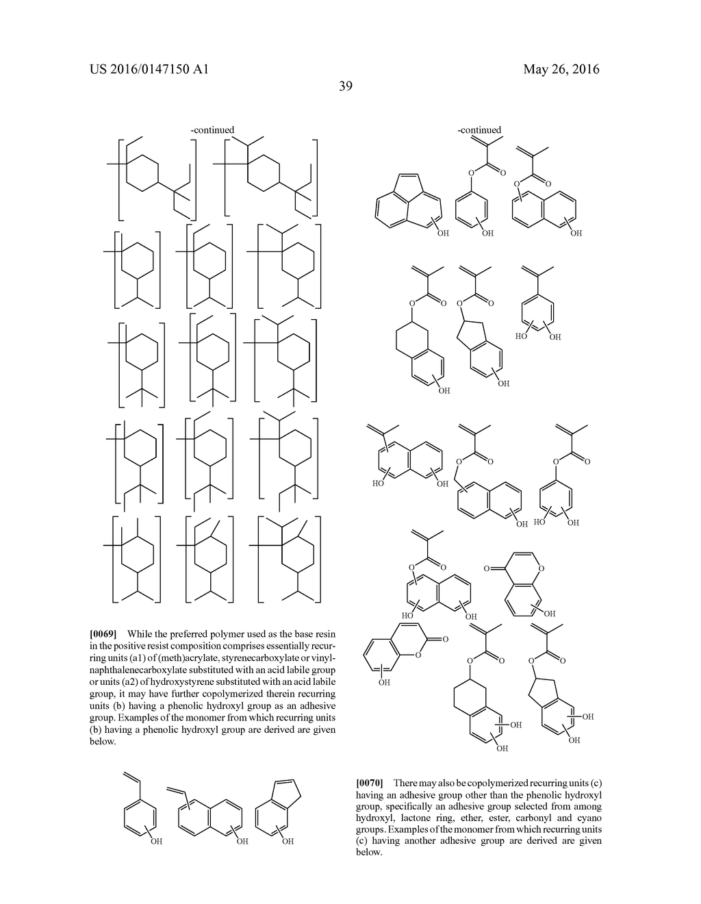 CHEMICALLY AMPLIFIED RESIST COMPOSITION AND PATTERNING PROCESS - diagram, schematic, and image 40