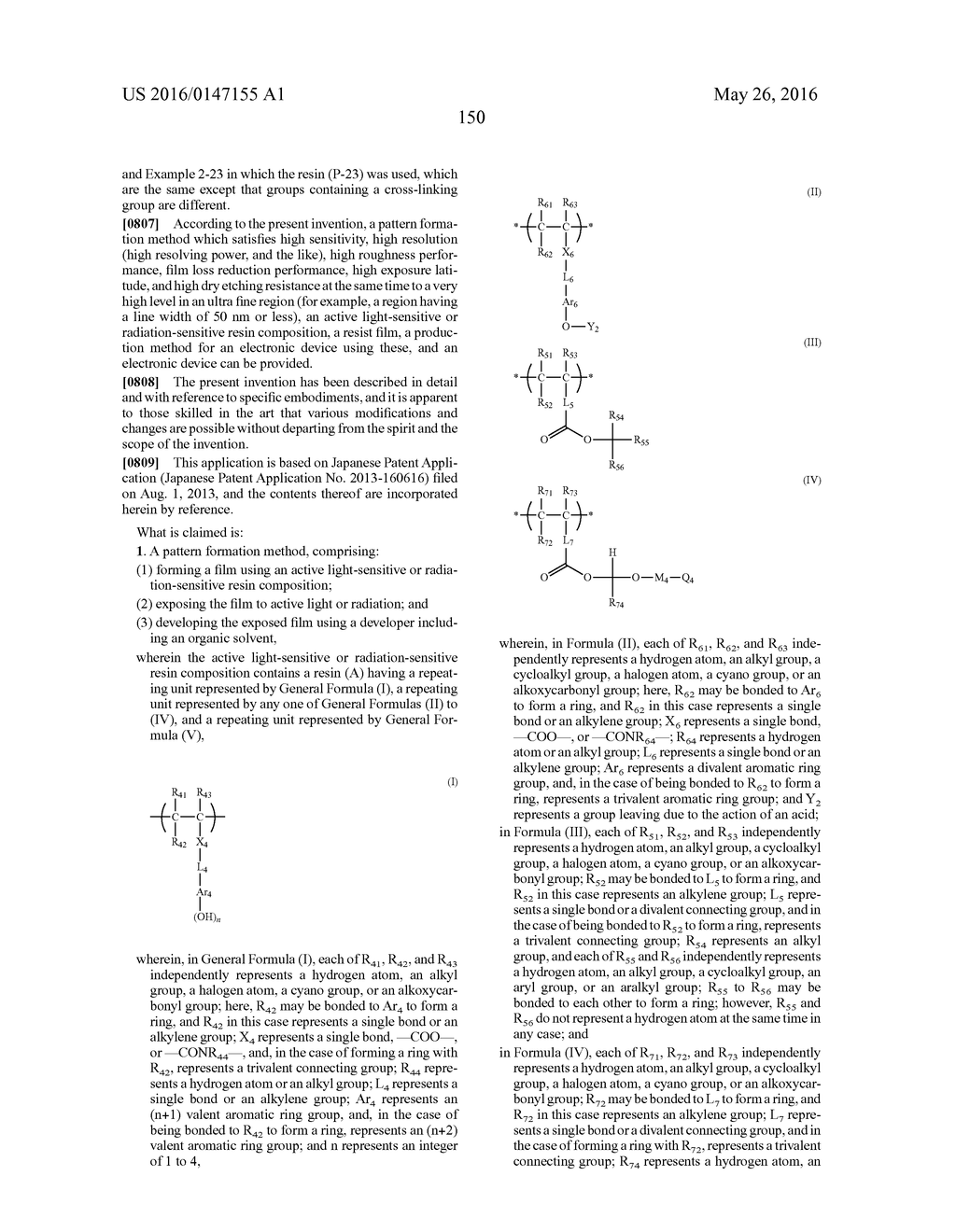 PATTERN FORMATION METHOD, ACTIVE LIGHT-SENSITIVE OR RADIATION-SENSITIVE     RESIN COMPOSITION, RESIST FILM, PRODUCTION METHOD FOR ELECTRONIC DEVICE     USING SAME, AND ELECTRONIC DEVICE - diagram, schematic, and image 151