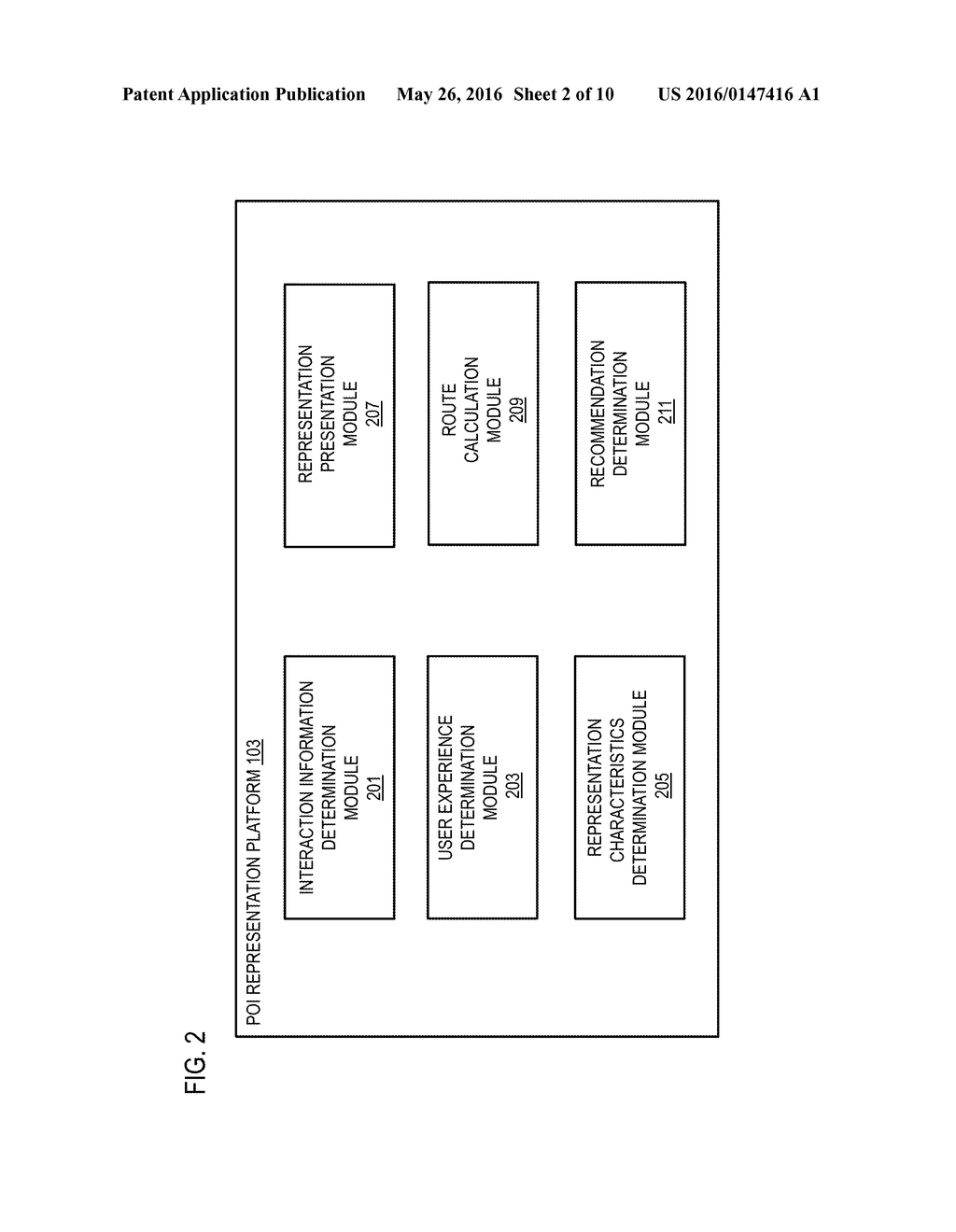 METHOD AND APPARATUS FOR DETERMINING A REPRESENTATION OF A POINT OF     INTEREST BASED ON USER EXPERIENCE - diagram, schematic, and image 03