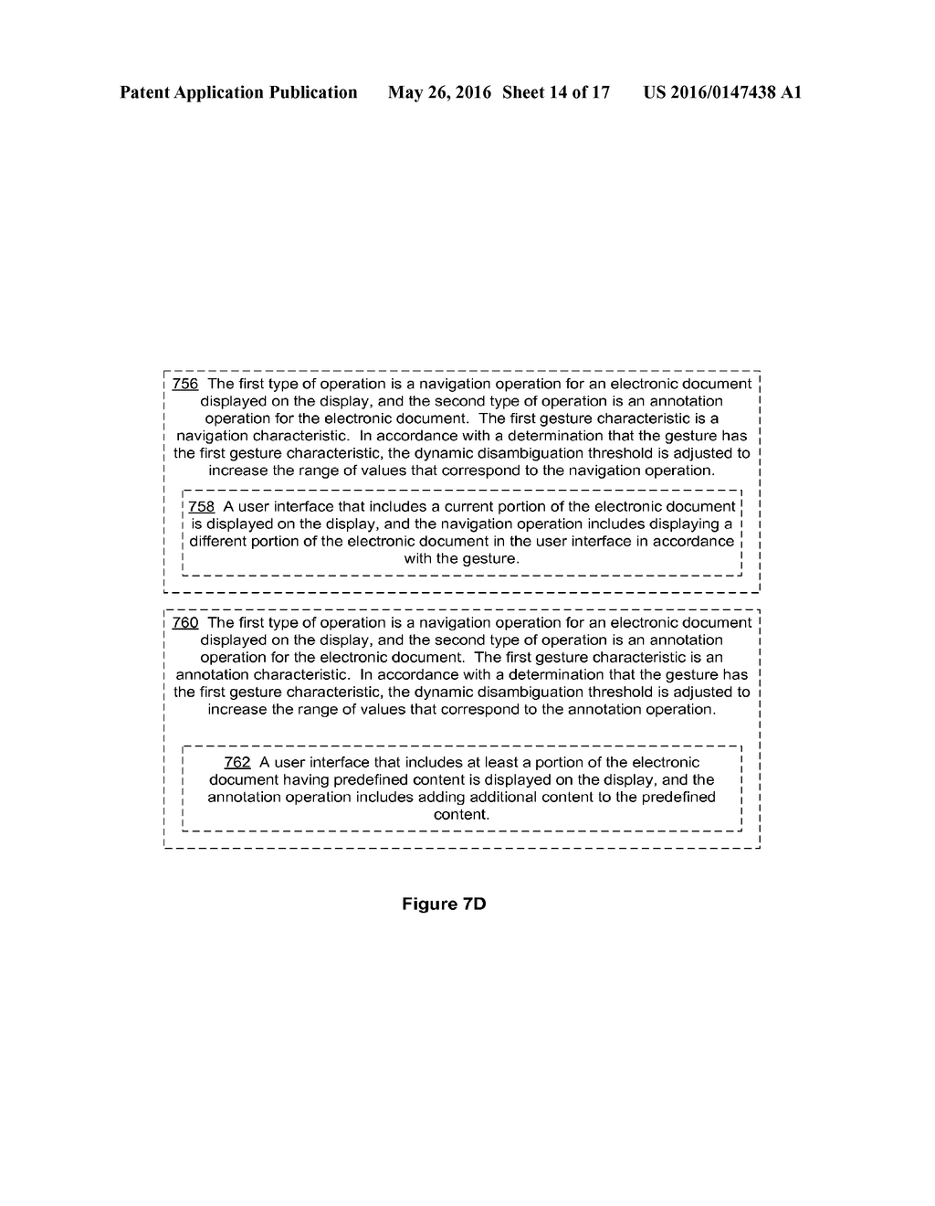 DEVICE, METHOD, AND GRAPHICAL USER INTERFACE WITH A DYNAMIC GESTURE     DISAMBIGUATION THRESHOLD - diagram, schematic, and image 15