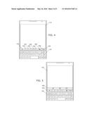 PORTABLE ELECTRONIC DEVICE AND METHOD OF CONTROLLING DISPLAY OF SELECTABLE     ELEMENTS diagram and image