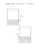 PORTABLE ELECTRONIC DEVICE AND METHOD OF CONTROLLING DISPLAY OF SELECTABLE     ELEMENTS diagram and image