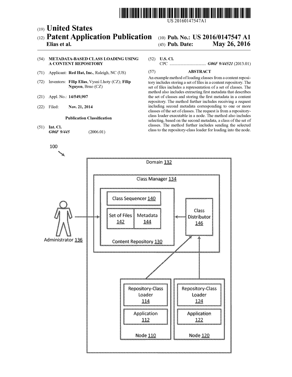 METADATA-BASED CLASS LOADING USING A CONTENT REPOSITORY - diagram, schematic, and image 01