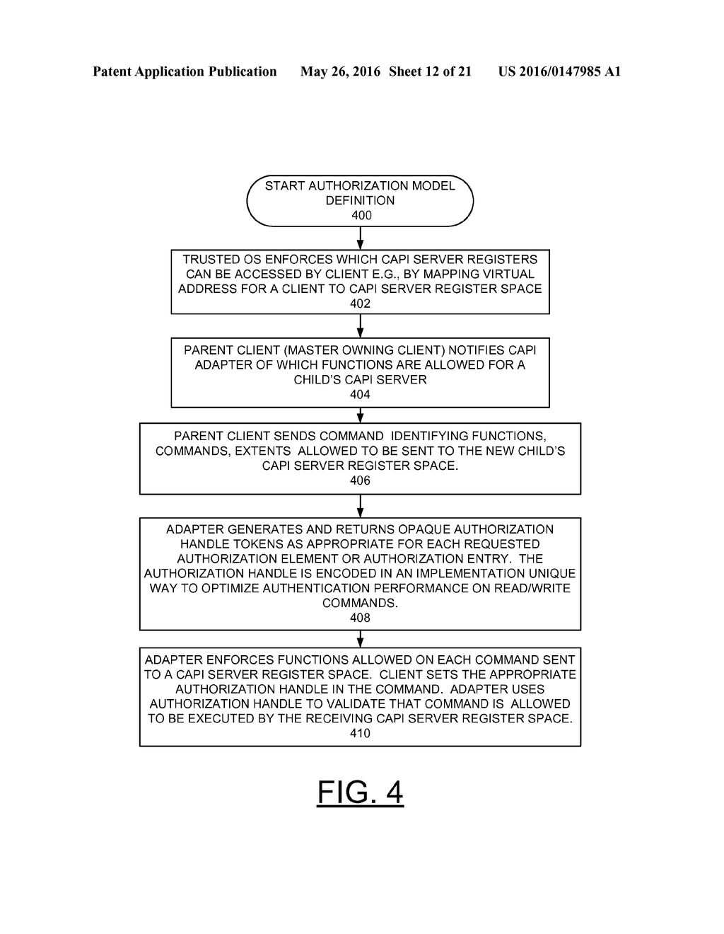 IMPLEMENTING EXTENT GRANULARITY AUTHORIZATION PROCESSING IN CAPI ADAPTERS - diagram, schematic, and image 13