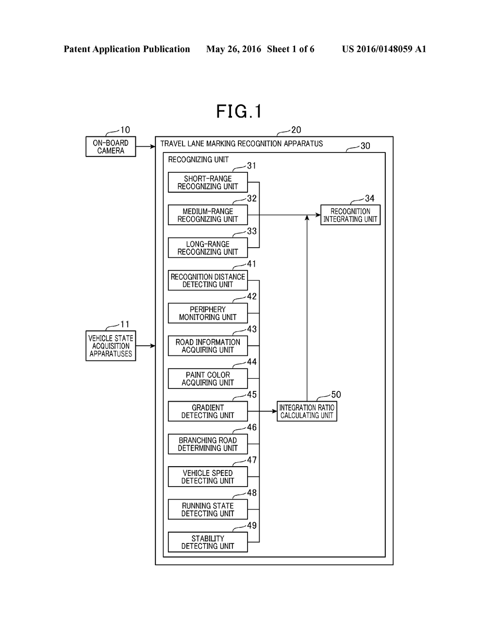 TRAVEL LANE MARKING RECOGNITION APPARATUS - diagram, schematic, and image 02