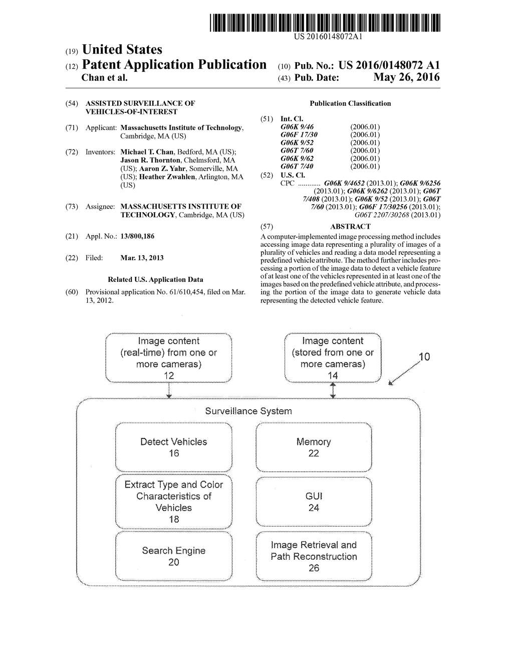 ASSISTED SURVEILLANCE OF VEHICLES-OF-INTEREST - diagram, schematic, and image 01