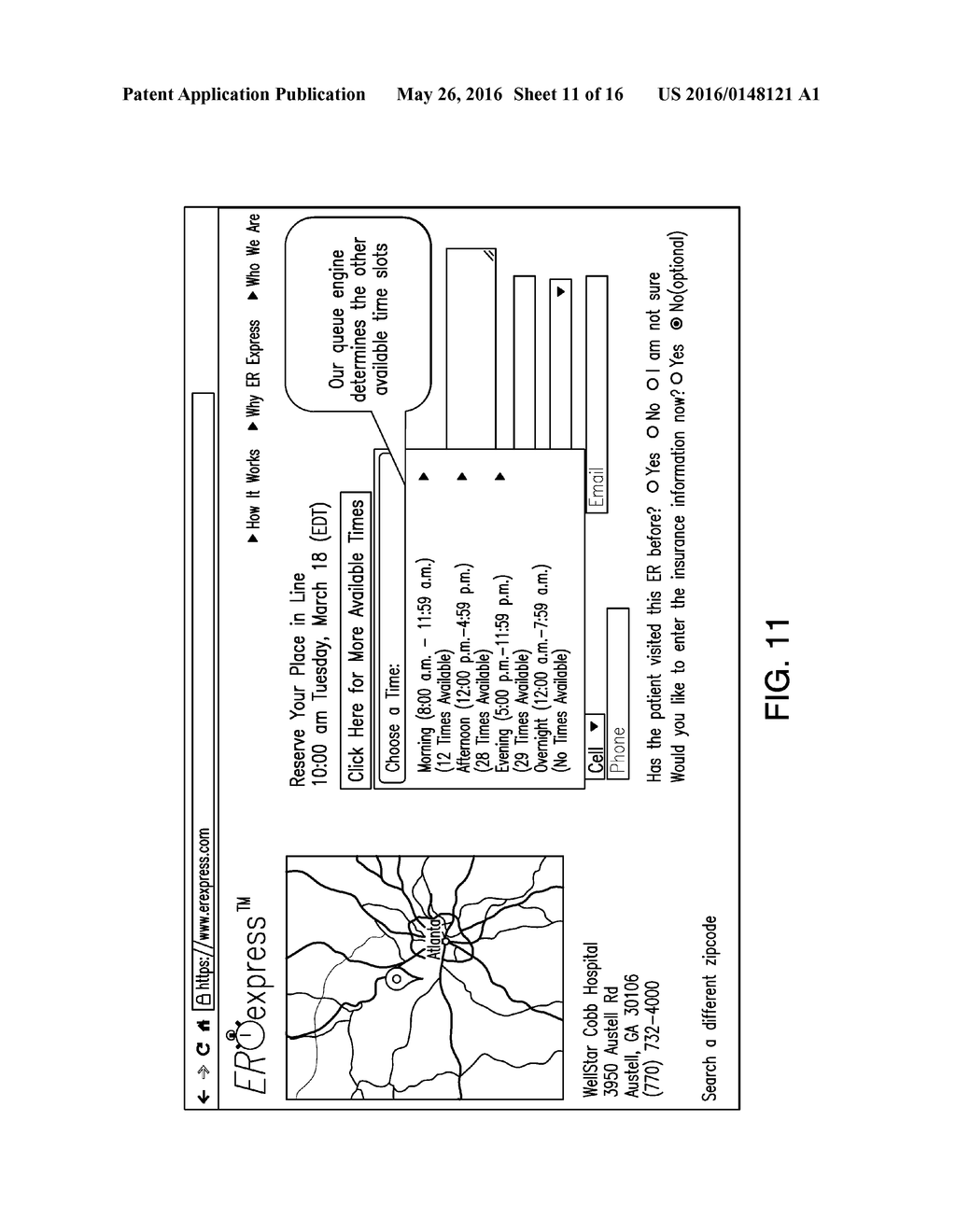 EMERGENCY-ROOM RESERVATION SYSTEM AND METHOD - diagram, schematic, and image 12