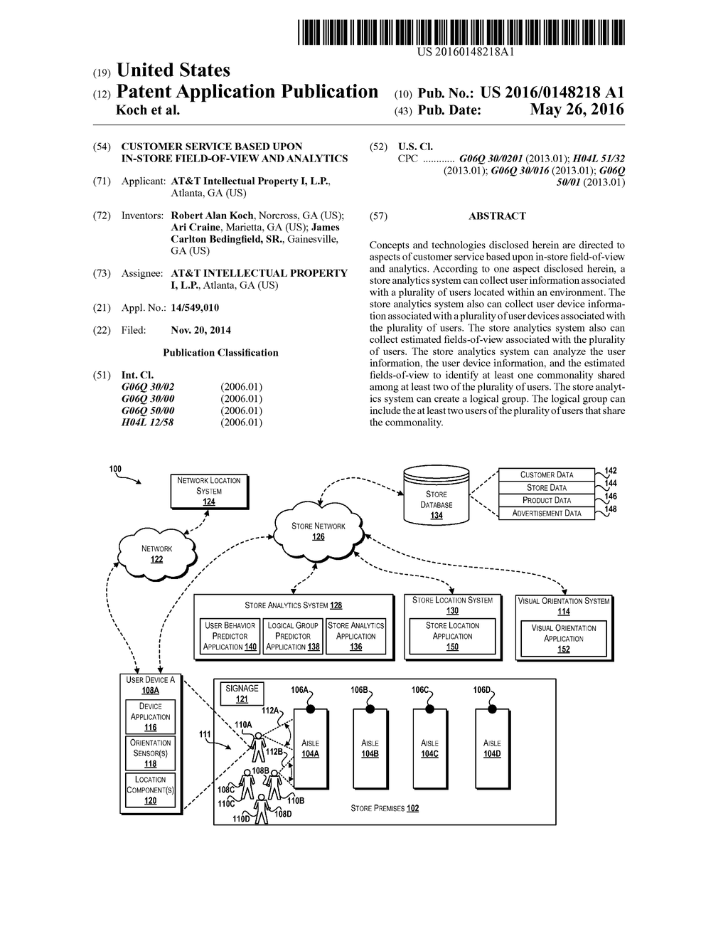 Customer Service Based Upon In-Store Field-of-View and Analytics - diagram, schematic, and image 01