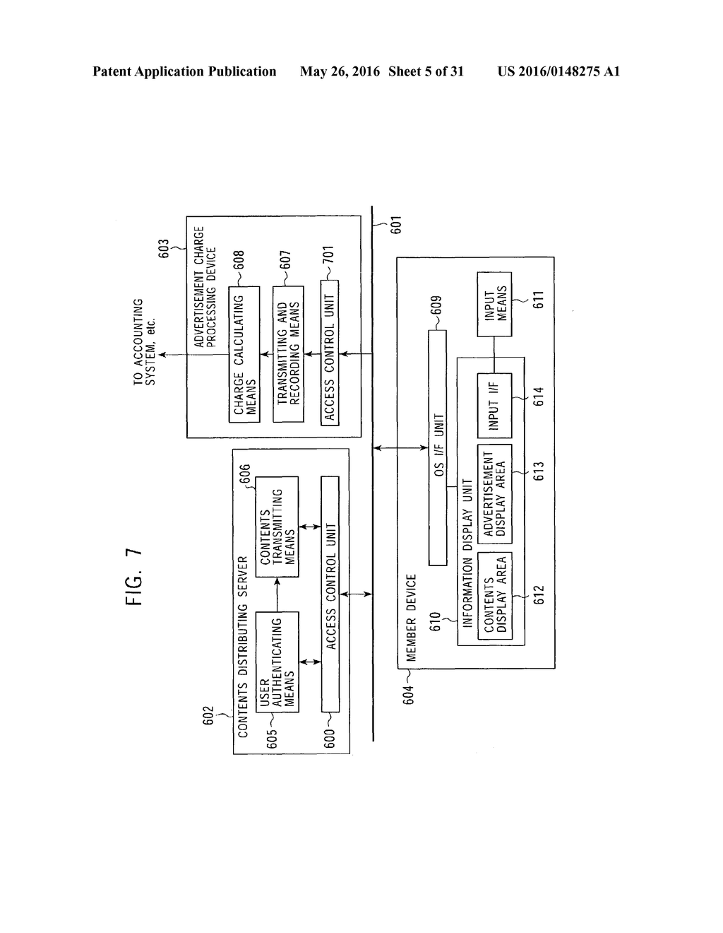 CONTENTS DISTRIBUTING SYSTEM, DEVICE FOR PROCESSING CHARGE FOR     ADVERTISEMENT INFORMATION, CONTENTS DISTRIBUTING SERVER, THEIR PROGRAM,     AND PROGRAM RECORDING MEDIUM - diagram, schematic, and image 06