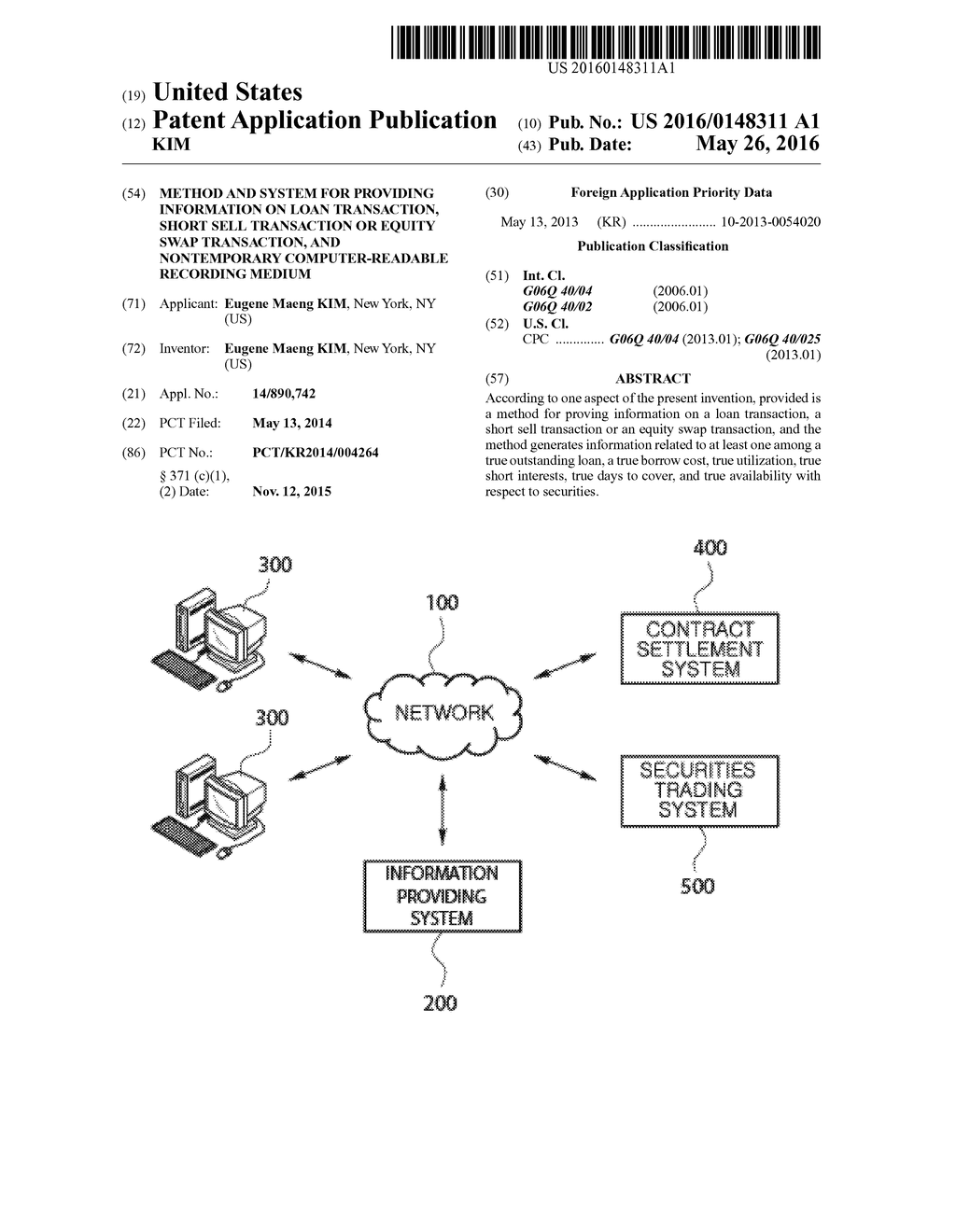 METHOD AND SYSTEM FOR PROVIDING INFORMATION ON LOAN TRANSACTION, SHORT     SELL TRANSACTION OR EQUITY SWAP TRANSACTION, AND NONTEMPORARY     COMPUTER-READABLE RECORDING MEDIUM - diagram, schematic, and image 01