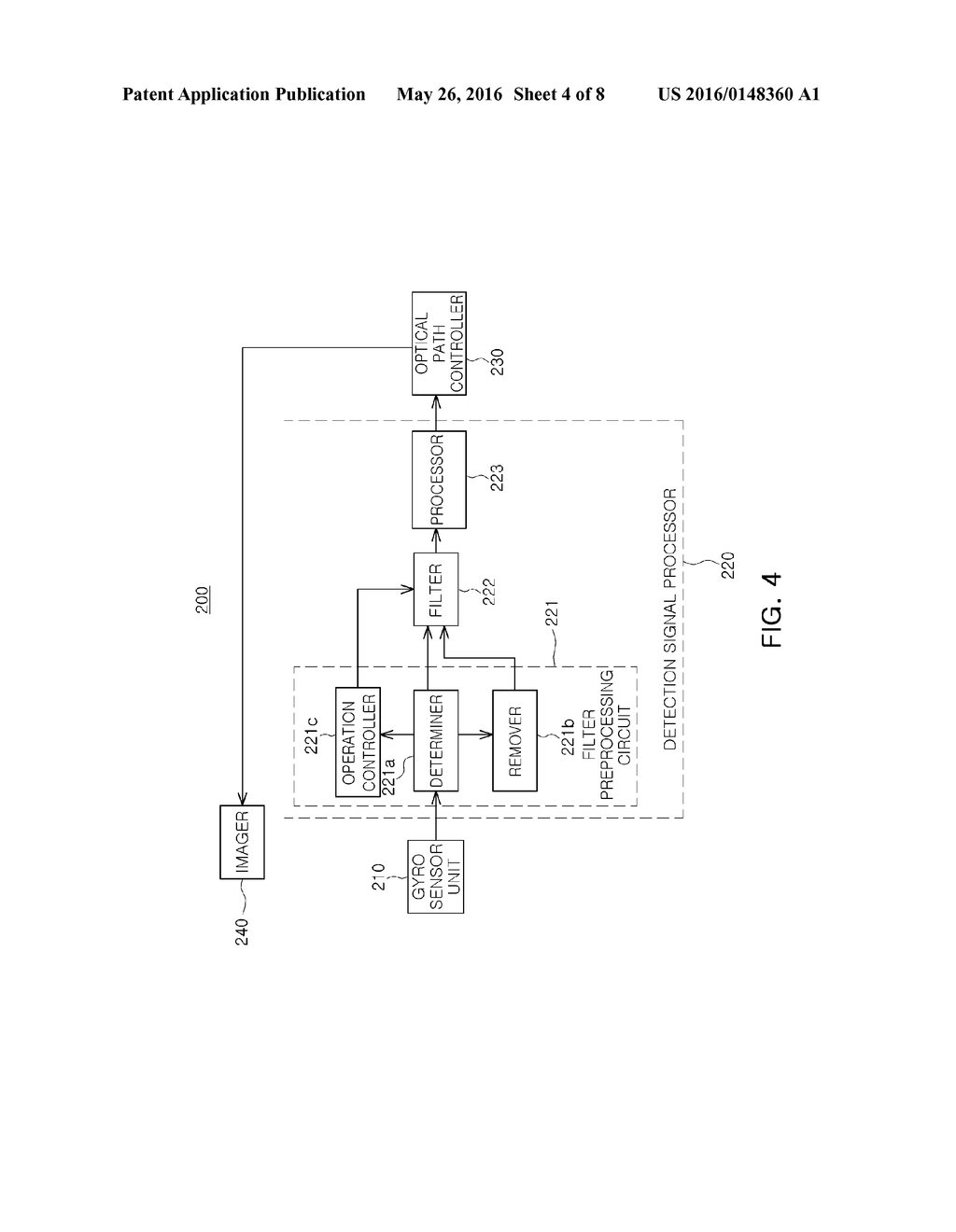 FILTER PREPROCESSING CIRCUIT, OPTICAL IMAGE STABILIZER, AND METHOD OF     PERFORMING OPTICAL IMAGE STABILIZATION - diagram, schematic, and image 05