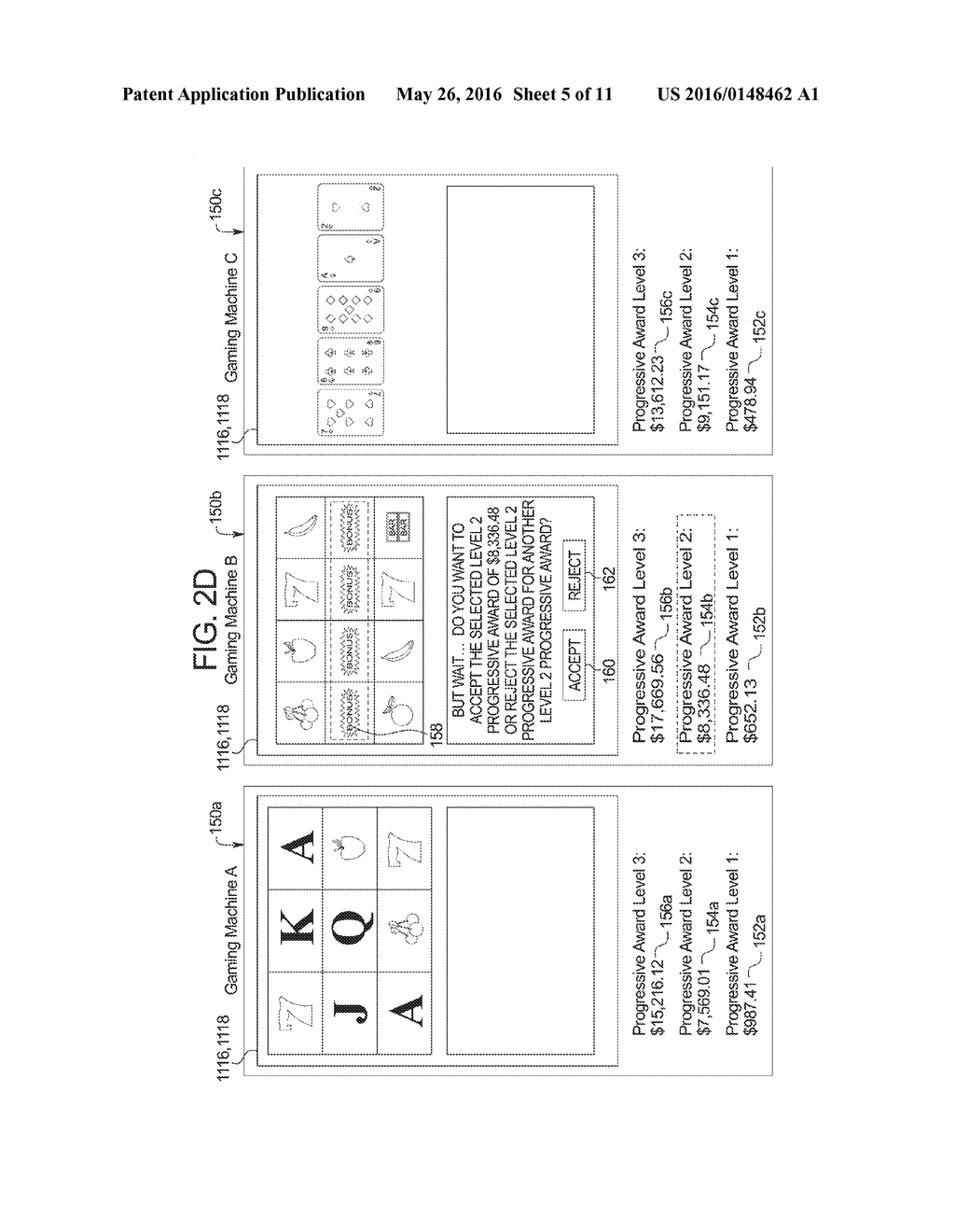 GAMING SYSTEM AND METHOD FOR ENABLING A PLAYER TO ACCEPT OR REJECT A     PROGRESSIVE AWARD - diagram, schematic, and image 06