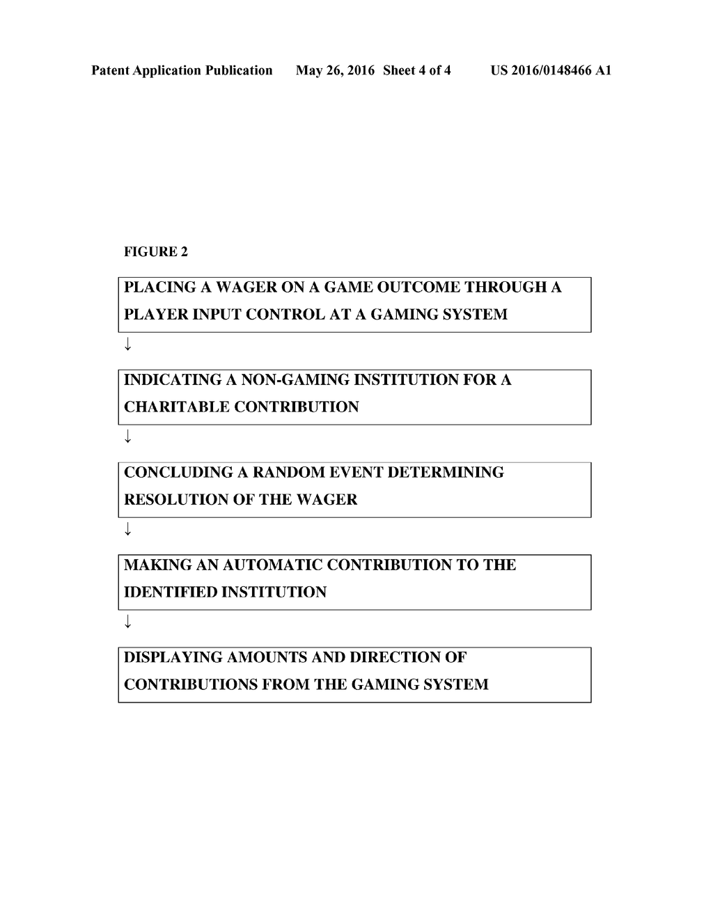 SYSTEM AND METHOD FOR DIRECT CHARITABLE CONTRIBUTIONS FROM GAMING     APPARATUS - diagram, schematic, and image 05