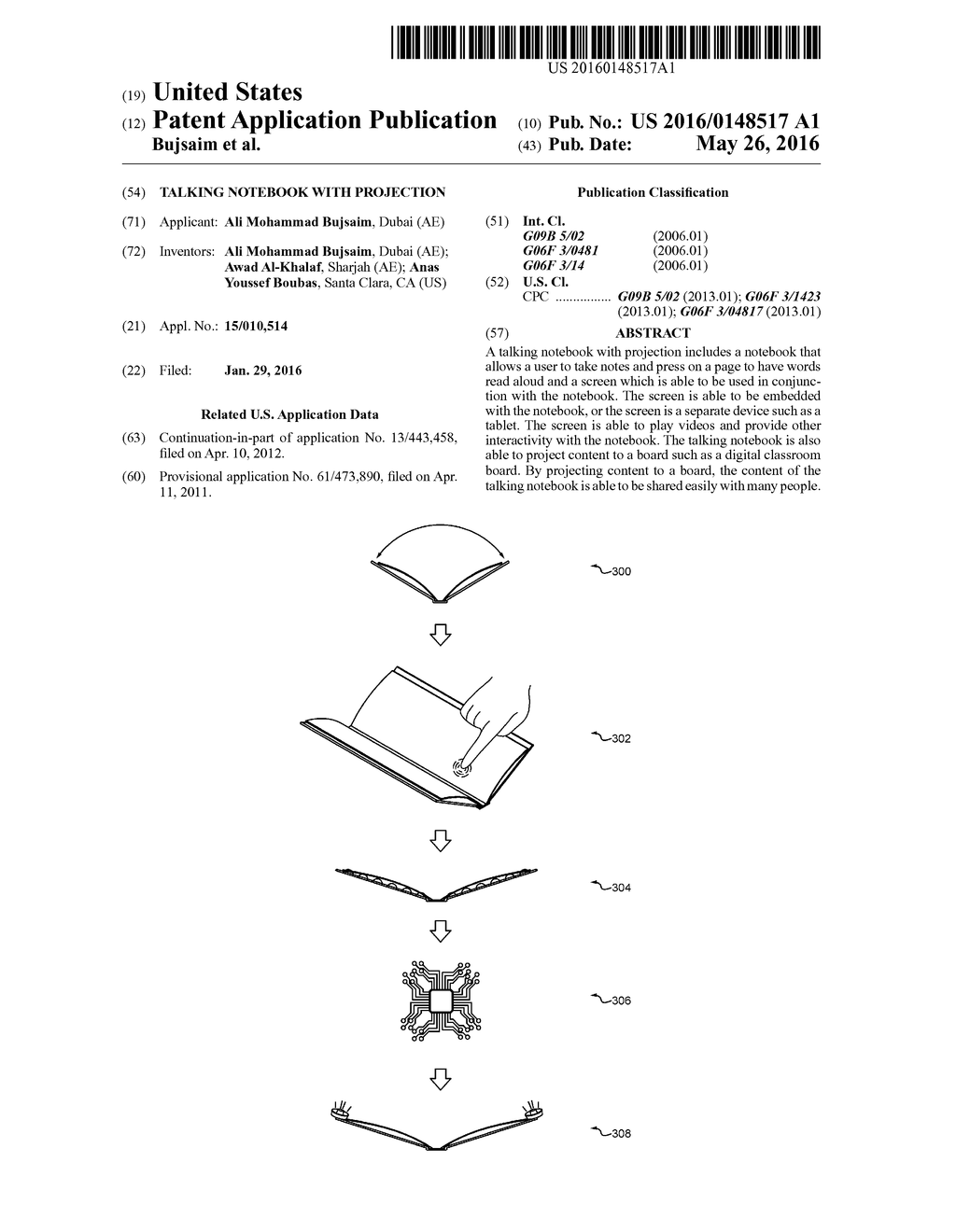 TALKING NOTEBOOK WITH PROJECTION - diagram, schematic, and image 01